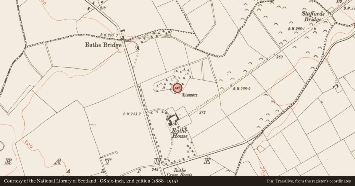 Ordnance Survey six-inch map, 2nd edition (1888–1915) covering the location of Ringfort - rath, Rathe, County Meath, with a pin at the register's coordinates