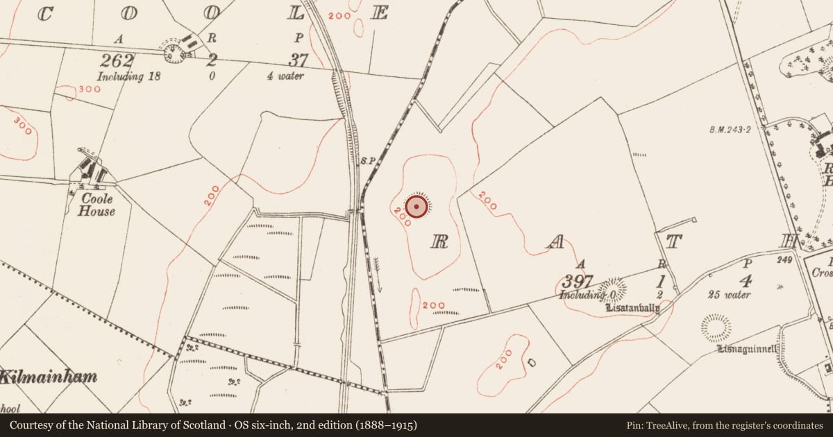 Ordnance Survey six-inch map, 2nd edition (1888–1915) covering the location of Ringfort - rath, Rathe, County Meath, with a pin at the register's coordinates
