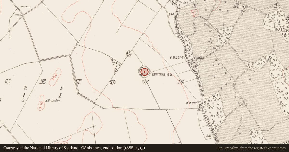 Ordnance Survey six-inch map, 2nd edition (1888–1915) covering the location of Ringfort - rath, Cruicetown, County Meath, with a pin at the register's coordinates