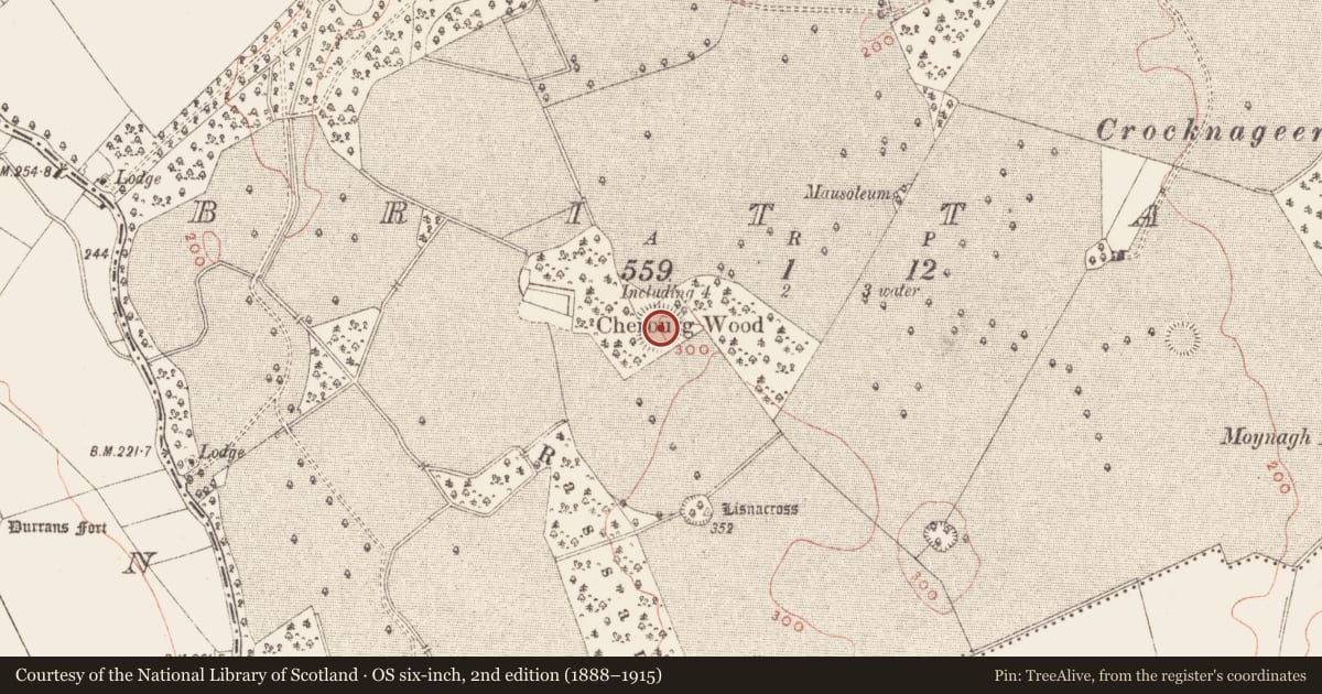 Ordnance Survey six-inch map, 2nd edition (1888–1915) covering the location of Ringfort - rath, Brittas, County Meath, with a pin at the register's coordinates