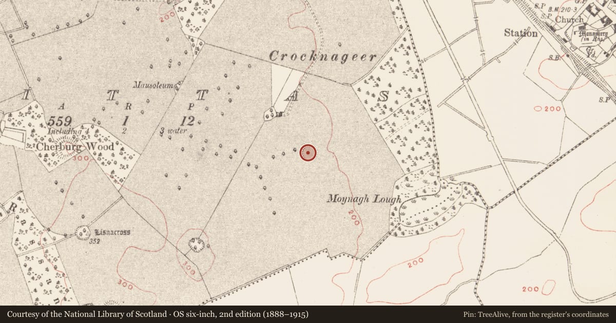 Ordnance Survey six-inch map, 2nd edition (1888–1915) covering the location of Ringfort - rath, Brittas, County Meath, with a pin at the register's coordinates