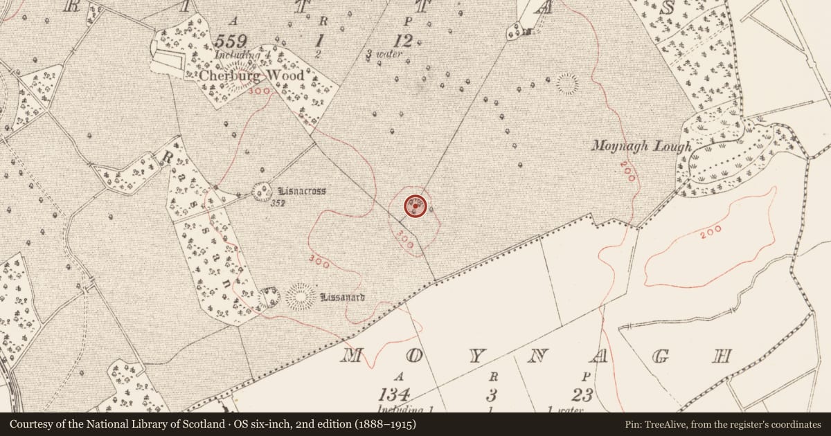 Ordnance Survey six-inch map, 2nd edition (1888–1915) covering the location of Ringfort - rath, Brittas, County Meath, with a pin at the register's coordinates