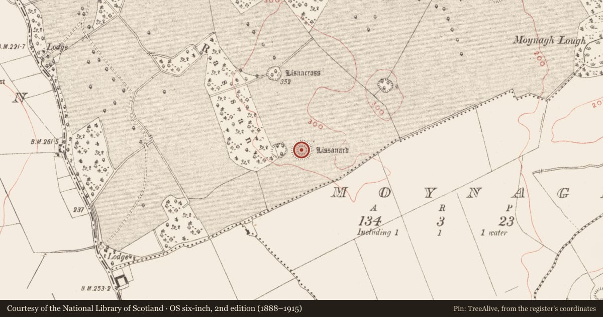 Ordnance Survey six-inch map, 2nd edition (1888–1915) covering the location of Ringfort - rath, Brittas, County Meath, with a pin at the register's coordinates