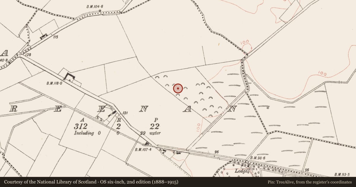 Ordnance Survey six-inch map, 2nd edition (1888–1915) covering the location of Barrow - unclassified, Greenan, County Meath, with a pin at the register's coordinates
