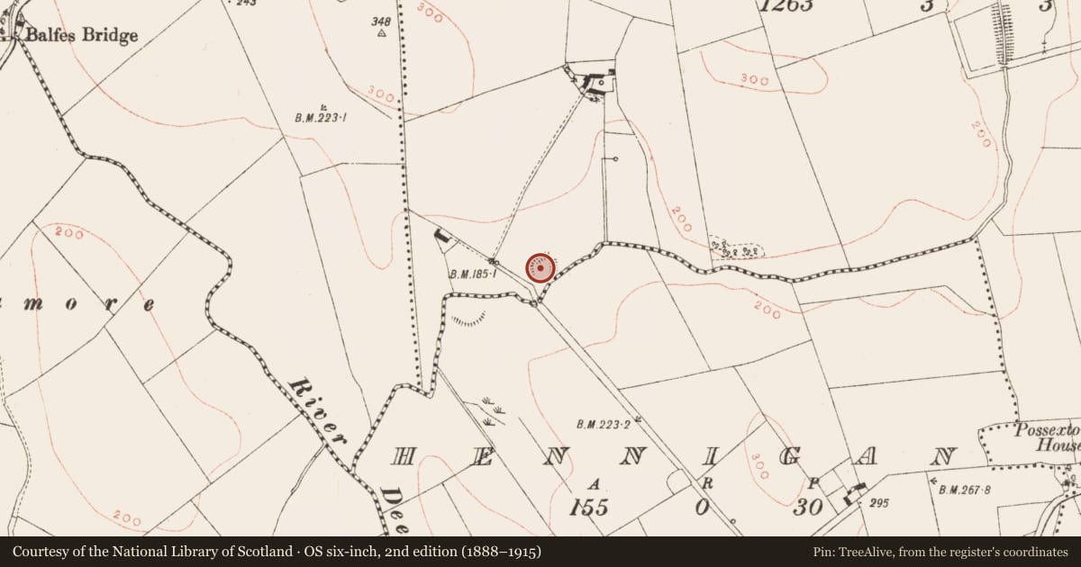 Ordnance Survey six-inch map, 2nd edition (1888–1915) covering the location of Ringfort - rath, Posseckstown, County Meath, with a pin at the register's coordinates