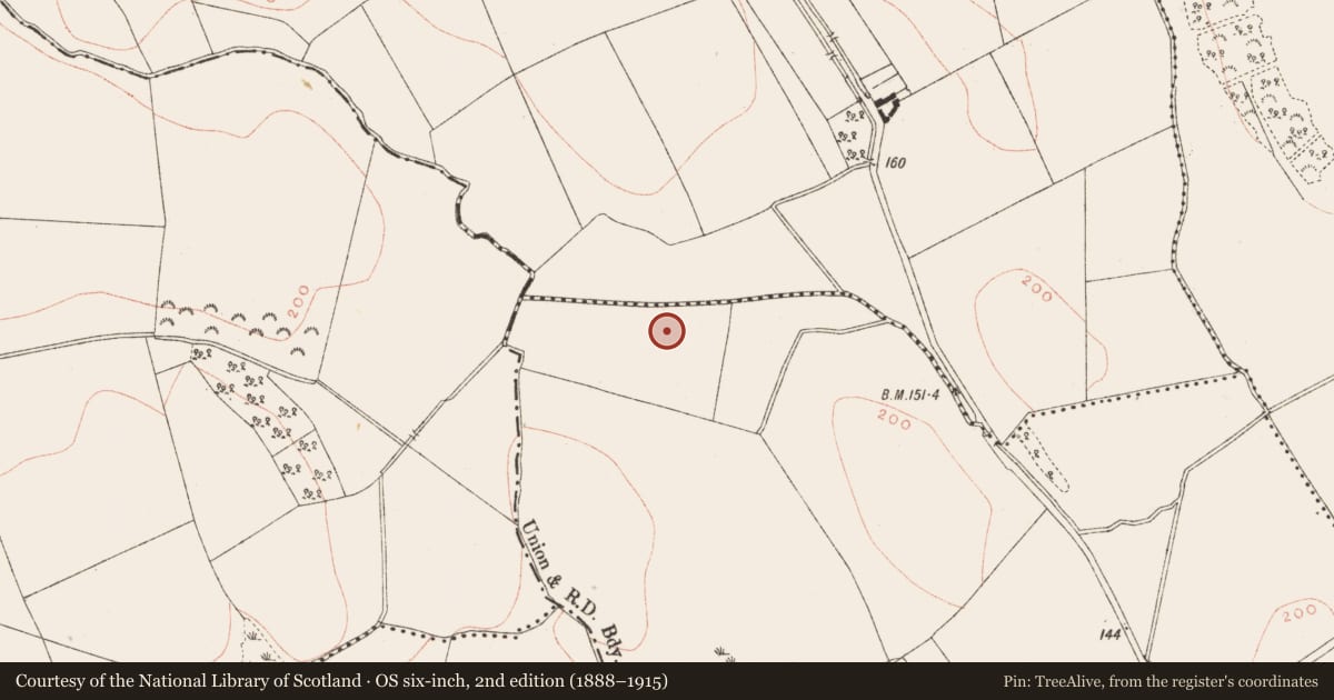 Ordnance Survey six-inch map, 2nd edition (1888–1915) covering the location of Ecclesiastical enclosure, Balsitric, County Meath, with a pin at the register's coordinates