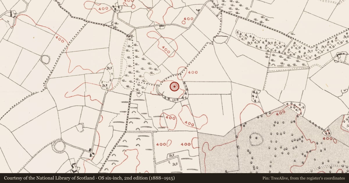 Ordnance Survey six-inch map, 2nd edition (1888–1915) covering the location of Enclosure - large enclosure, Baltrasna, County Meath, with a pin at the register's coordinates