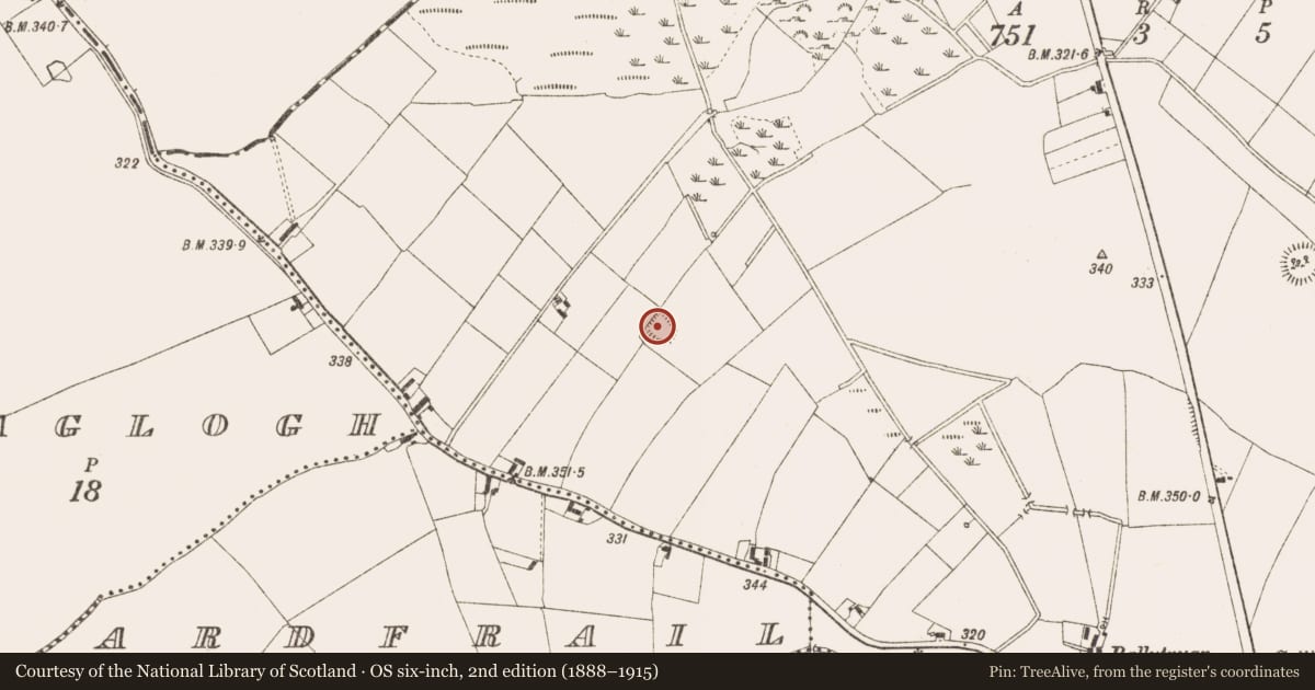 Ordnance Survey six-inch map, 2nd edition (1888–1915) covering the location of Ringfort - rath, Fennor Lower, County Meath, with a pin at the register's coordinates