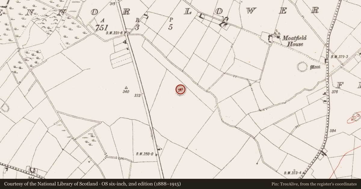 Ordnance Survey six-inch map, 2nd edition (1888–1915) covering the location of Ringfort - rath, Fennor Lower, County Meath, with a pin at the register's coordinates
