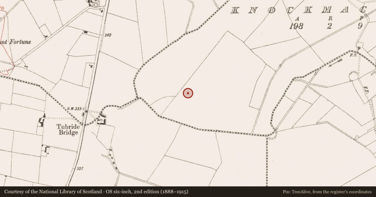 Ordnance Survey six-inch map, 2nd edition (1888–1915) covering the location of House - 17th century, Knockmacoony, County Meath, with a pin at the register's coordinates
