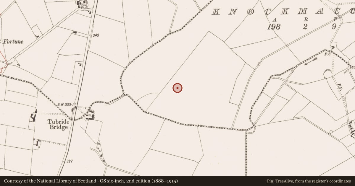 Ordnance Survey six-inch map, 2nd edition (1888–1915) covering the location of House - 17th century, Knockmacoony, County Meath, with a pin at the register's coordinates
