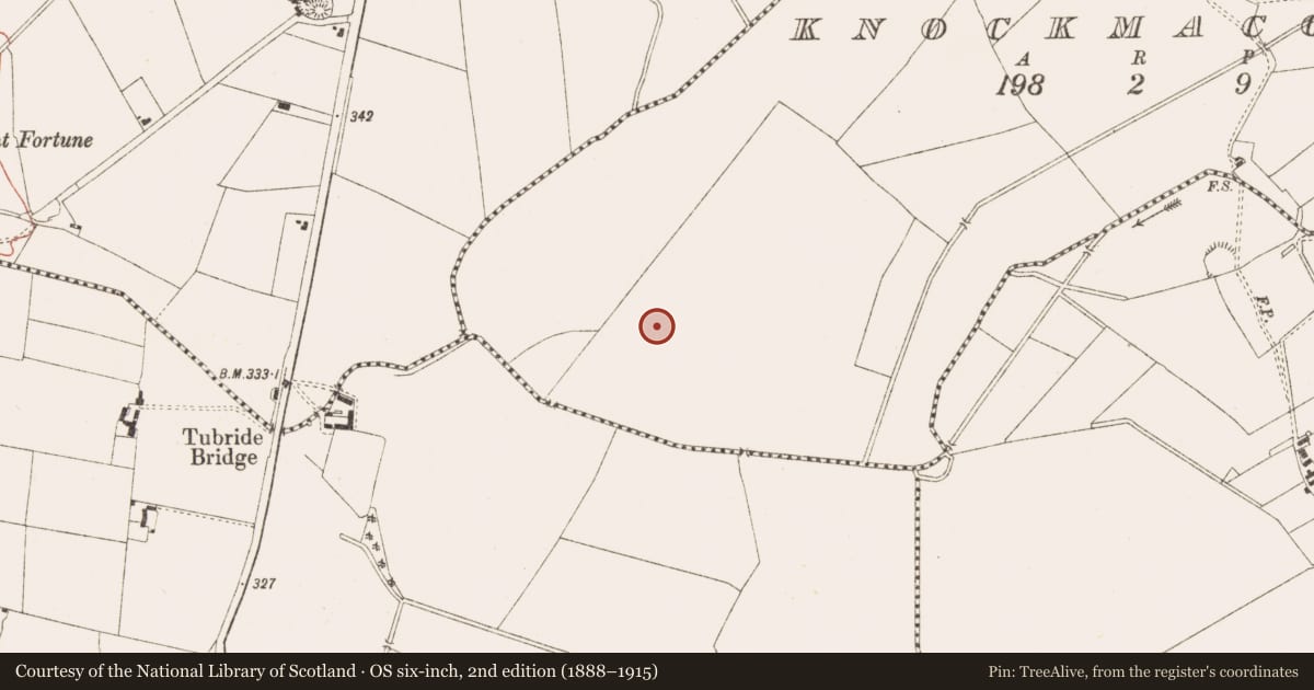 Ordnance Survey six-inch map, 2nd edition (1888–1915) covering the location of House - 17th century, Knockmacoony, County Meath, with a pin at the register's coordinates
