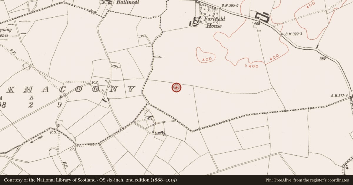 Ordnance Survey six-inch map, 2nd edition (1888–1915) covering the location of Ringfort - rath, Boolies, County Meath, with a pin at the register's coordinates
