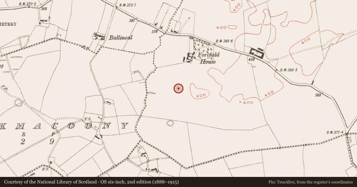 Ordnance Survey six-inch map, 2nd edition (1888–1915) covering the location of Ringfort - rath, Boolies, County Meath, with a pin at the register's coordinates