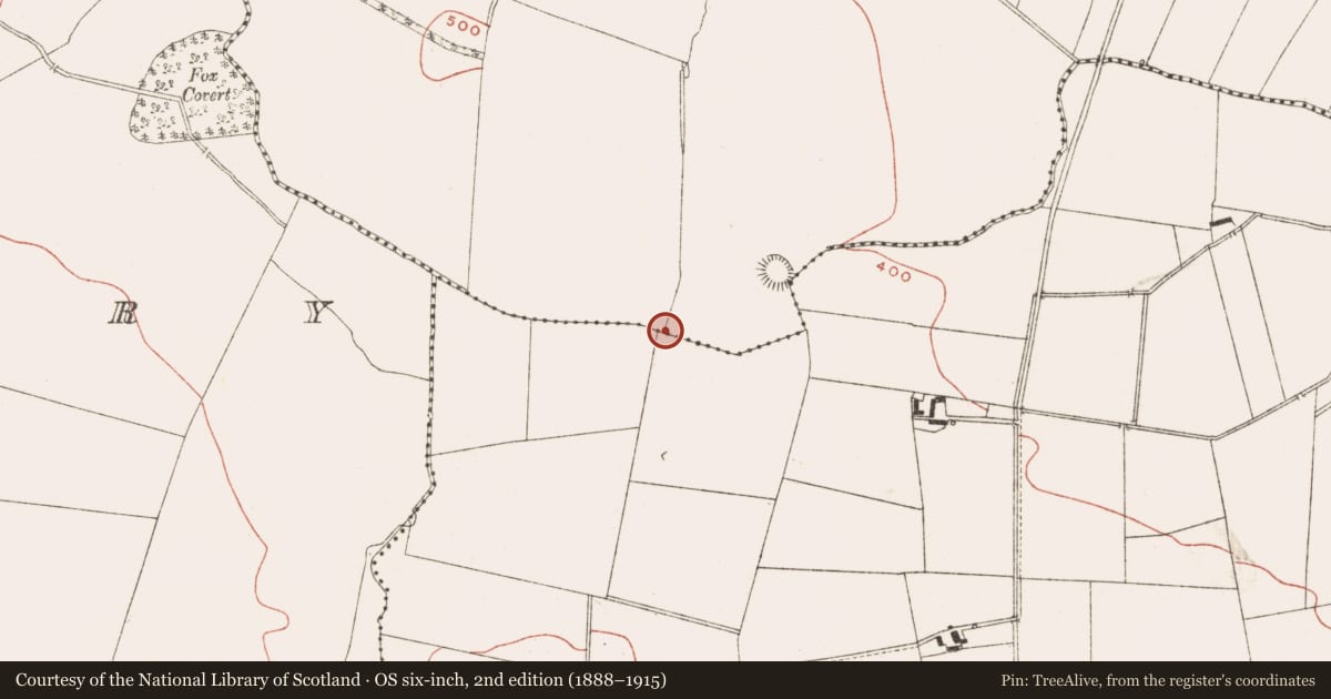 Ordnance Survey six-inch map, 2nd edition (1888–1915) covering the location of Enclosure, Rahard, Stonefield, County Meath, with a pin at the register's coordinates