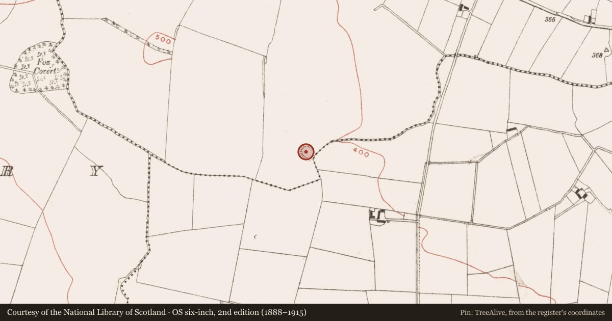 Ordnance Survey six-inch map, 2nd edition (1888–1915) covering the location of Mound, Rahard, County Meath, with a pin at the register's coordinates