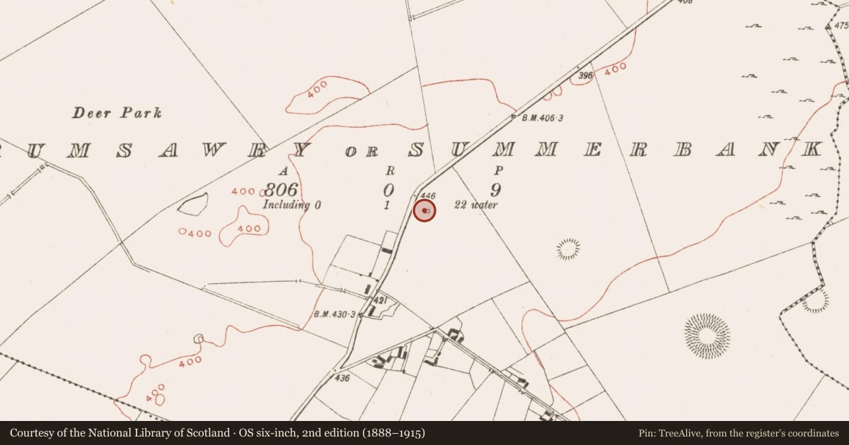 Ordnance Survey six-inch map, 2nd edition (1888–1915) covering the location of Church, Drumsawry Or Summerbank, County Meath, with a pin at the register's coordinates