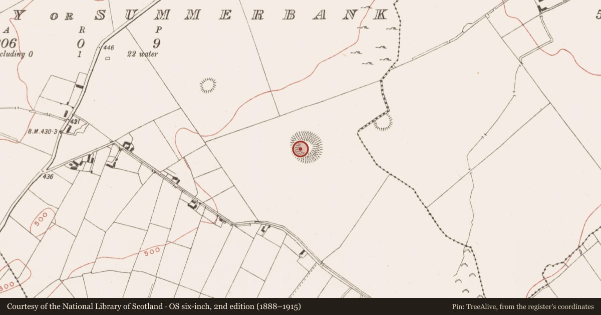 Ordnance Survey six-inch map, 2nd edition (1888–1915) covering the location of Enclosure - large enclosure, Drumsawry Or Summerbank, County Meath, with a pin at the register's coordinates