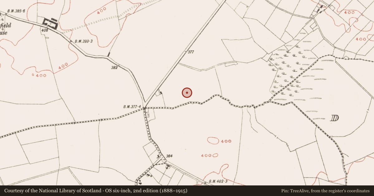 Ordnance Survey six-inch map, 2nd edition (1888–1915) covering the location of Standing stone, Boolies, County Meath, with a pin at the register's coordinates