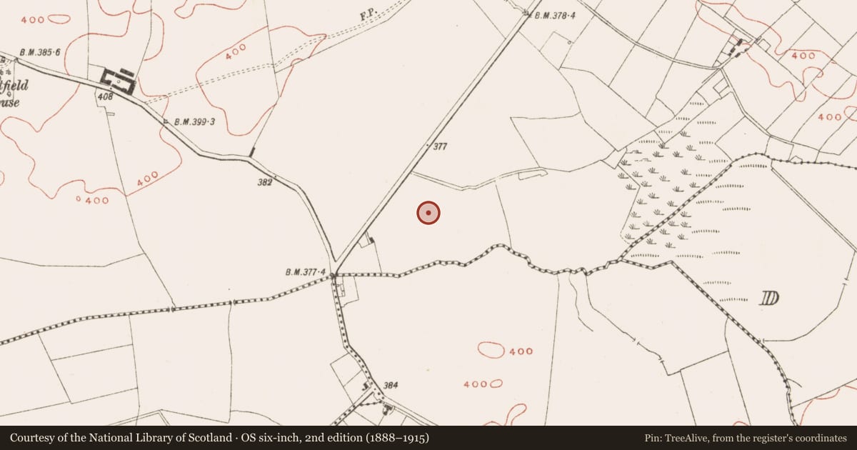 Ordnance Survey six-inch map, 2nd edition (1888–1915) covering the location of Standing stone, Boolies, County Meath, with a pin at the register's coordinates