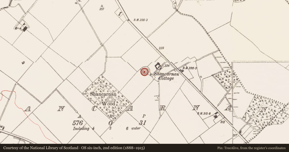 Ordnance Survey six-inch map, 2nd edition (1888–1915) covering the location of Ringfort - rath, Shancarnan, County Meath, with a pin at the register's coordinates