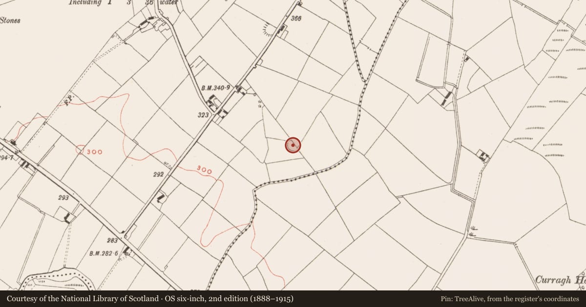 Ordnance Survey six-inch map, 2nd edition (1888–1915) covering the location of Ringfort - rath, Rahendrick, County Meath, with a pin at the register's coordinates