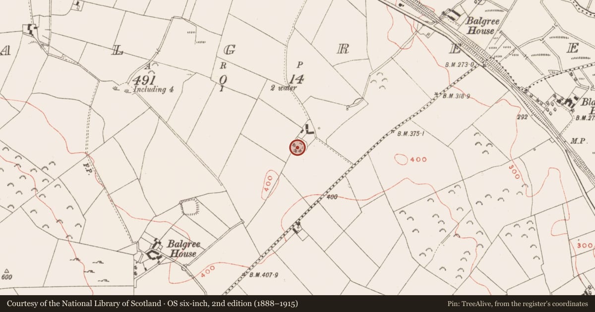 Ordnance Survey six-inch map, 2nd edition (1888–1915) covering the location of Enclosure, Balgree, County Meath, with a pin at the register's coordinates