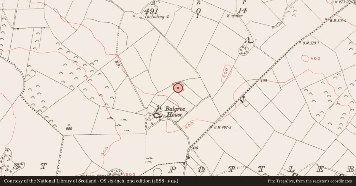 Ordnance Survey six-inch map, 2nd edition (1888–1915) covering the location of Ringfort - rath, Balgree, County Meath, with a pin at the register's coordinates