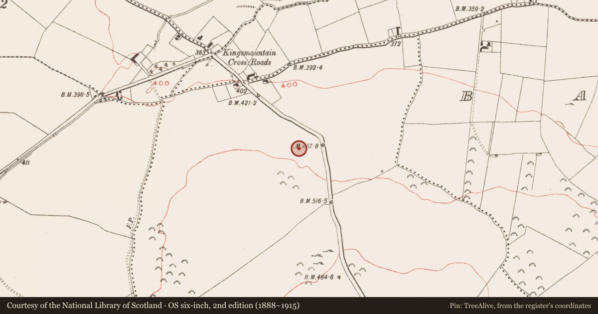 Ordnance Survey six-inch map, 2nd edition (1888–1915) covering the location of Enclosure - large enclosure, Ballyhist, County Meath, with a pin at the register's coordinates