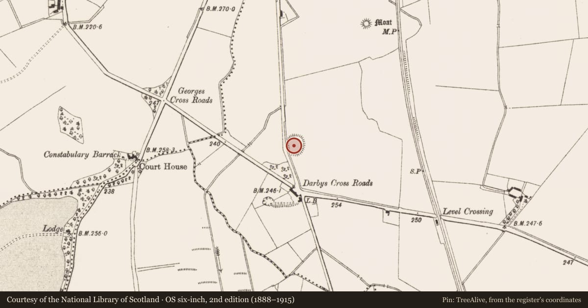Ordnance Survey six-inch map, 2nd edition (1888–1915) covering the location of Ringfort - rath, Leggagh, County Meath, with a pin at the register's coordinates
