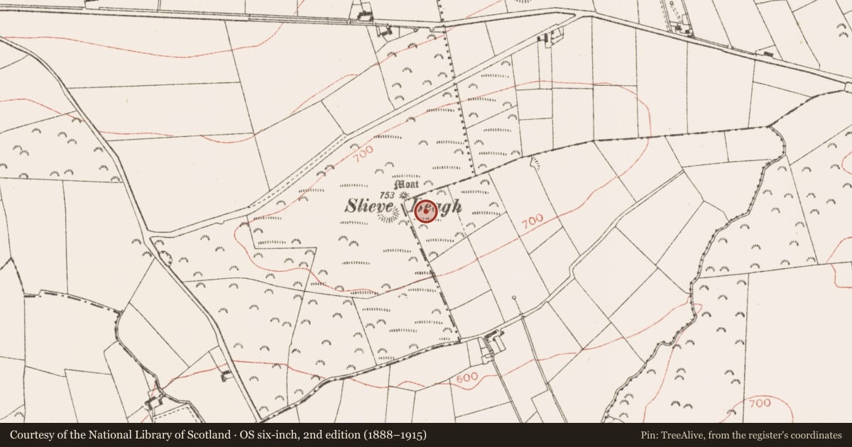 Ordnance Survey six-inch map, 2nd edition (1888–1915) covering the location of Barrow - unclassified, Creewood, County Meath, with a pin at the register's coordinates