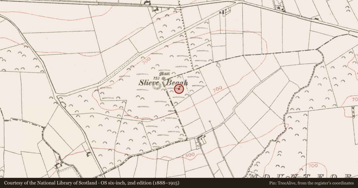 Ordnance Survey six-inch map, 2nd edition (1888–1915) covering the location of Barrow - unclassified, Creewood, County Meath, with a pin at the register's coordinates
