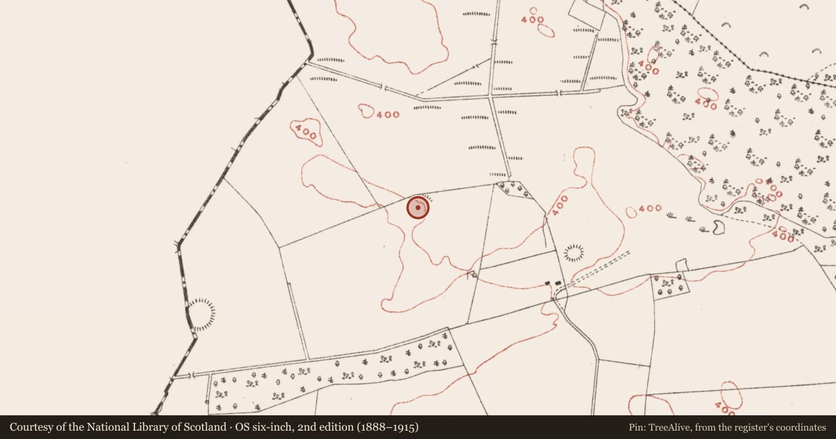 Ordnance Survey six-inch map, 2nd edition (1888–1915) covering the location of Ringfort - rath, Annagh, County Meath, with a pin at the register's coordinates