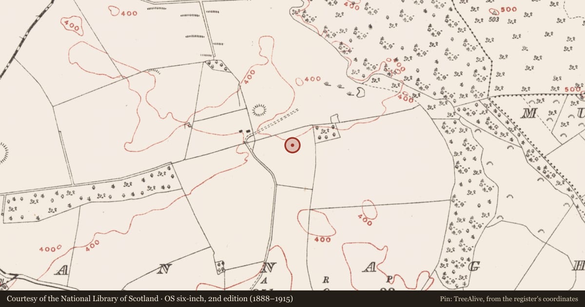 Ordnance Survey six-inch map, 2nd edition (1888–1915) covering the location of Enclosure, Annagh, County Meath, with a pin at the register's coordinates
