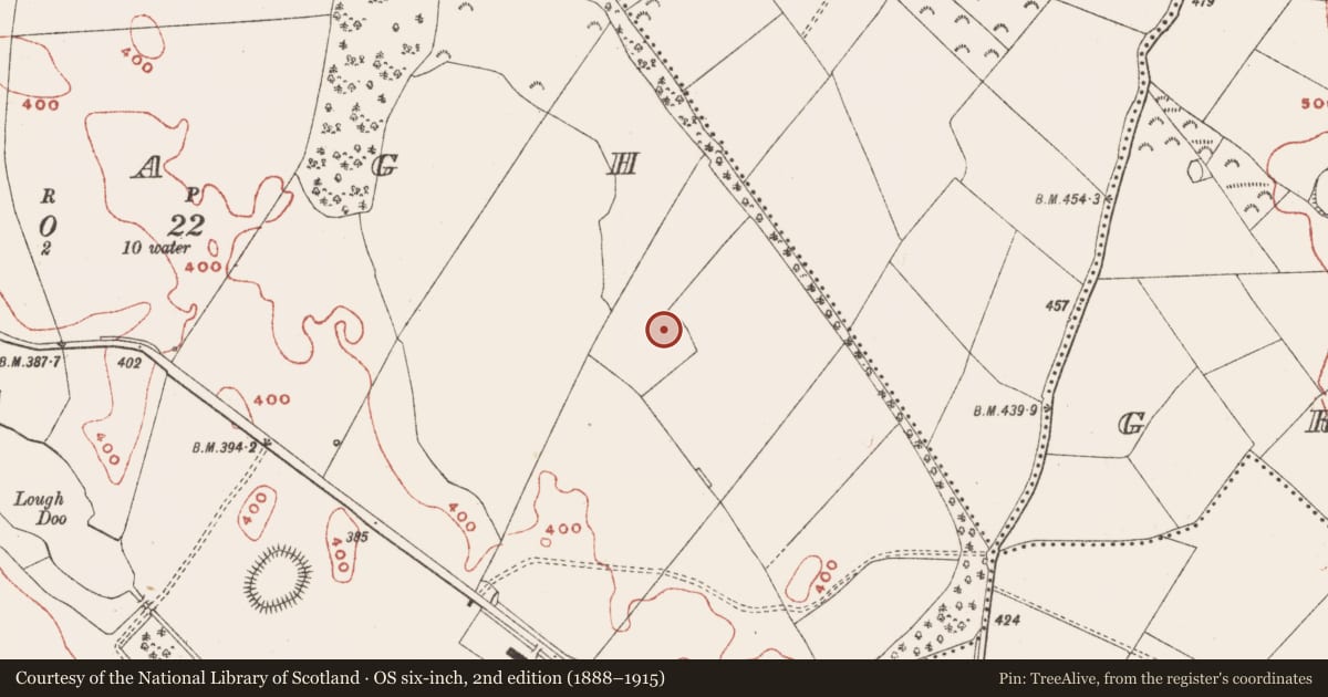 Ordnance Survey six-inch map, 2nd edition (1888–1915) covering the location of House - indeterminate date, Annagh, County Meath, with a pin at the register's coordinates