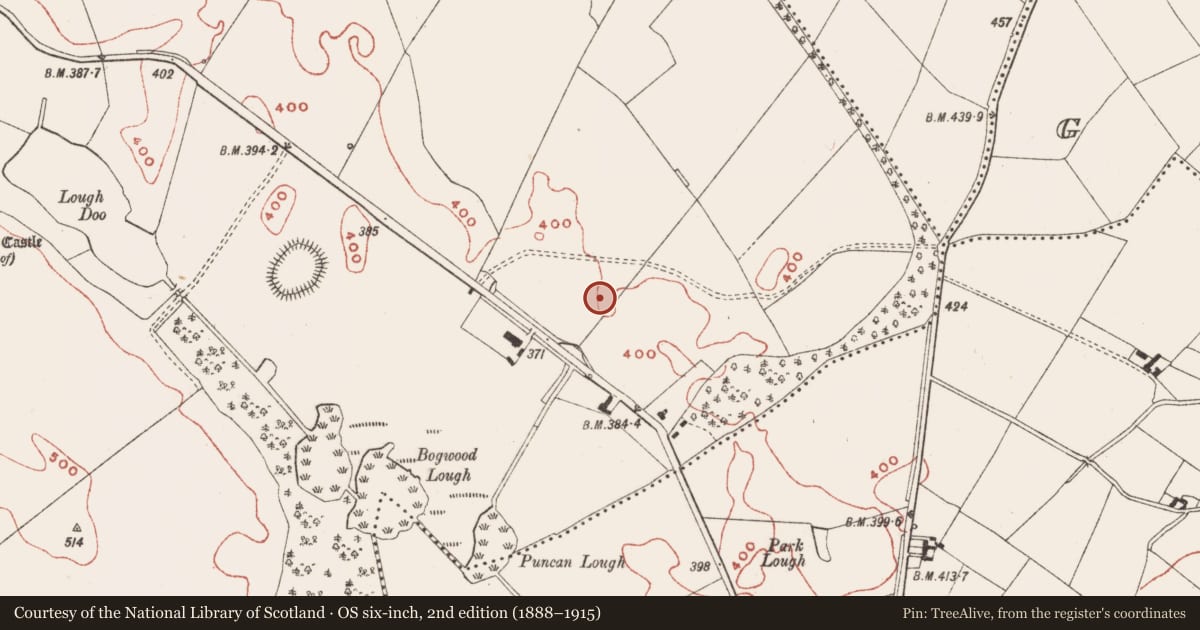 Ordnance Survey six-inch map, 2nd edition (1888–1915) covering the location of House - indeterminate date, Annagh, County Meath, with a pin at the register's coordinates