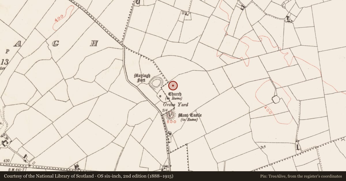 Ordnance Survey six-inch map, 2nd edition (1888–1915) covering the location of House - indeterminate date, Milltown, County Meath, with a pin at the register's coordinates