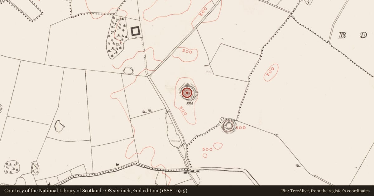 Ordnance Survey six-inch map, 2nd edition (1888–1915) covering the location of Ringfort - rath, Thomastown, County Meath, with a pin at the register's coordinates