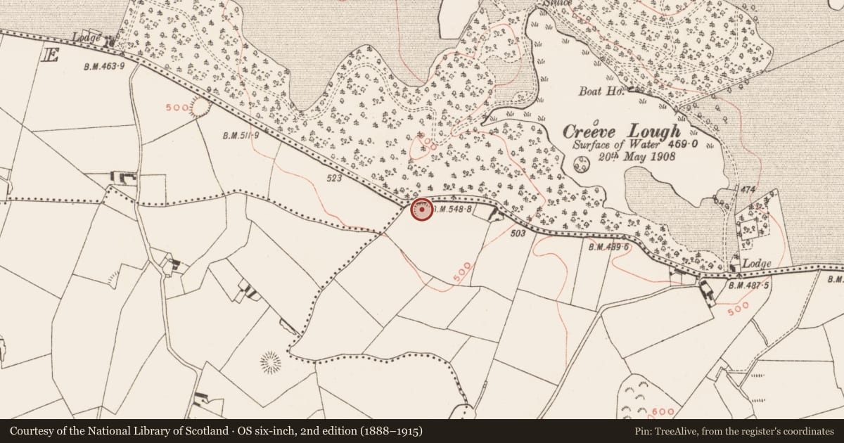 Ordnance Survey six-inch map, 2nd edition (1888–1915) covering the location of Ringfort - rath, Knocklough, County Meath, with a pin at the register's coordinates