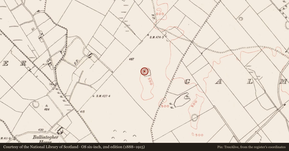 Ordnance Survey six-inch map, 2nd edition (1888–1915) covering the location of House - indeterminate date, Knocklough, County Meath, with a pin at the register's coordinates
