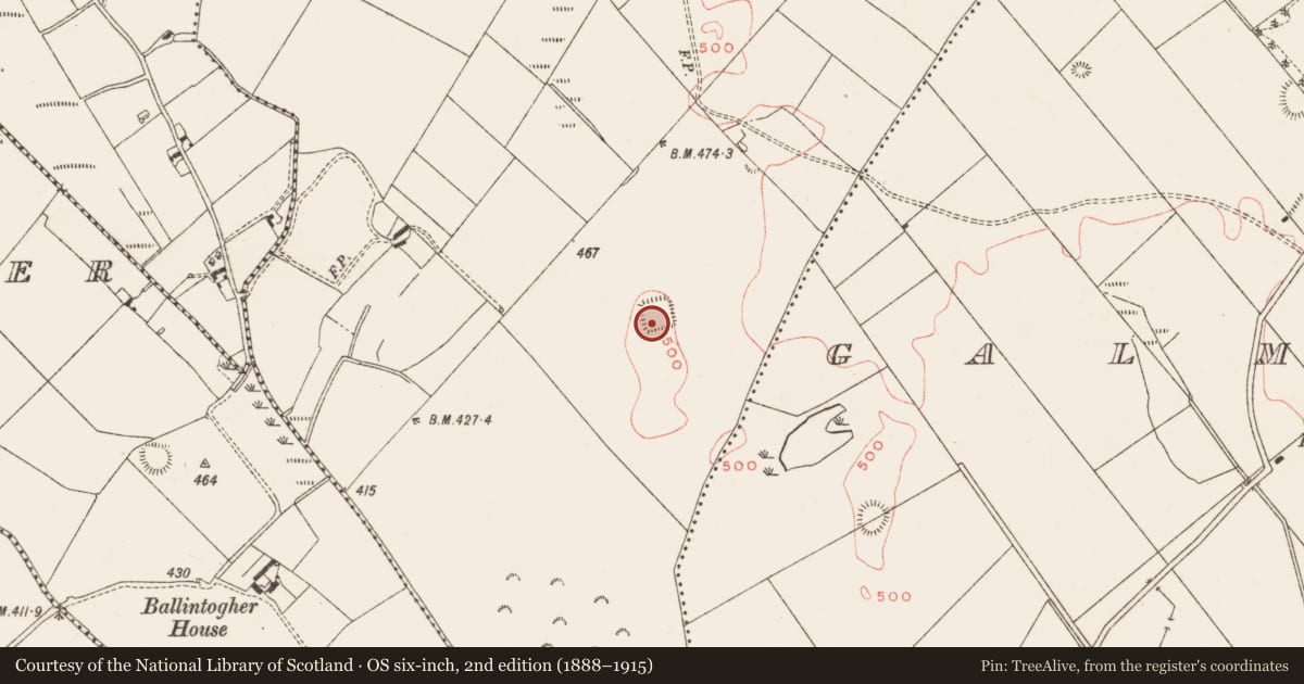 Ordnance Survey six-inch map, 2nd edition (1888–1915) covering the location of House - indeterminate date, Knocklough, County Meath, with a pin at the register's coordinates