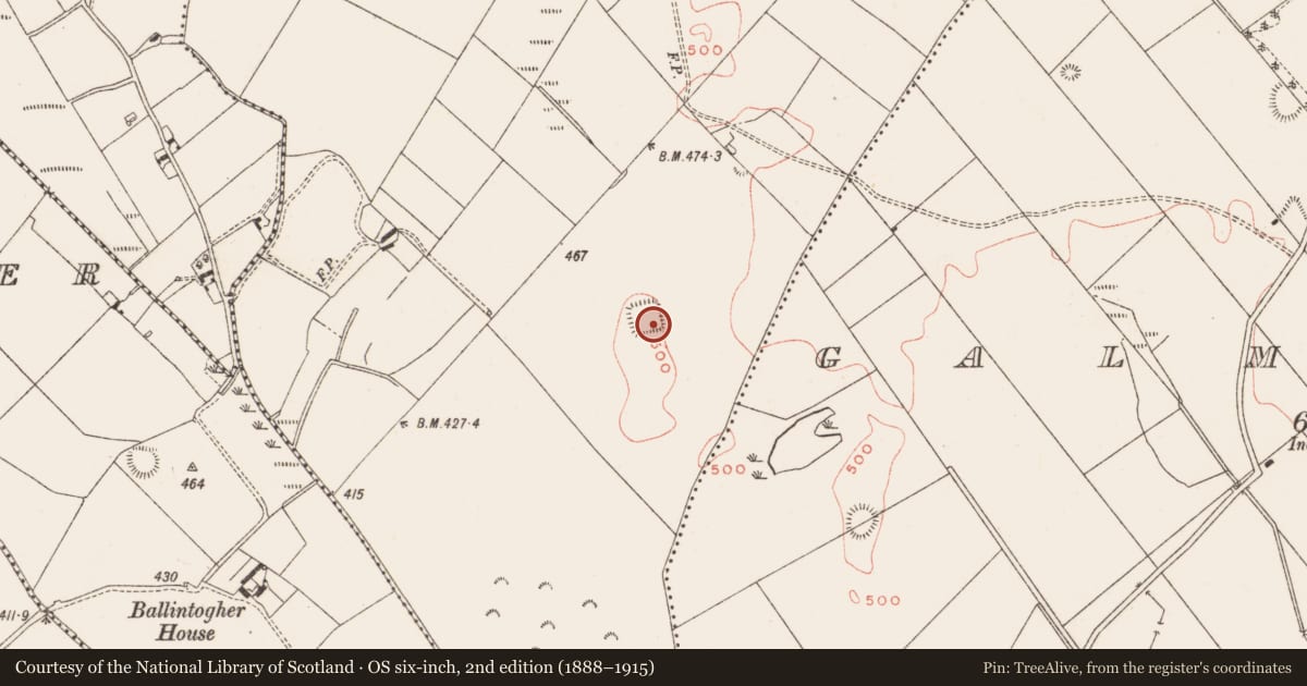 Ordnance Survey six-inch map, 2nd edition (1888–1915) covering the location of House - indeterminate date, Knocklough, County Meath, with a pin at the register's coordinates