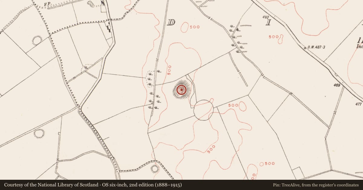 Ordnance Survey six-inch map, 2nd edition (1888–1915) covering the location of Enclosure - large enclosure, Diamor, County Meath, with a pin at the register's coordinates