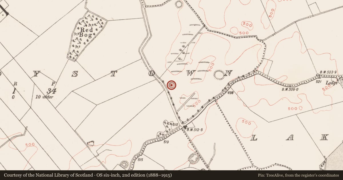 Ordnance Survey six-inch map, 2nd edition (1888–1915) covering the location of Ringfort - rath, Galmoystown, County Meath, with a pin at the register's coordinates