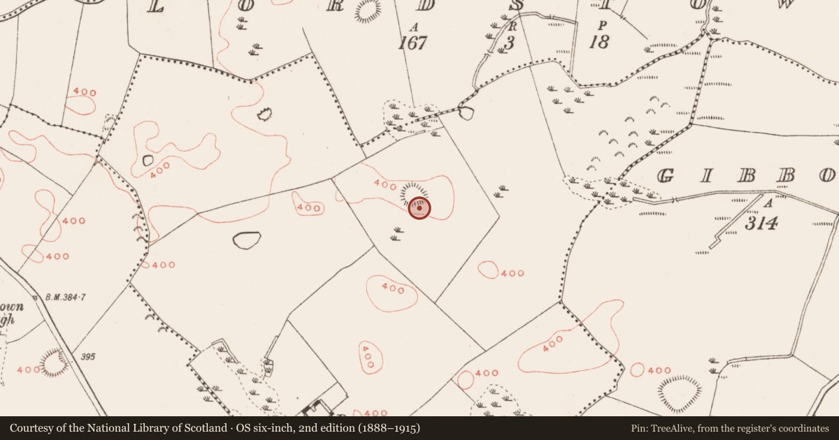 Ordnance Survey six-inch map, 2nd edition (1888–1915) covering the location of Field system, Dunnagorran, County Meath, with a pin at the register's coordinates