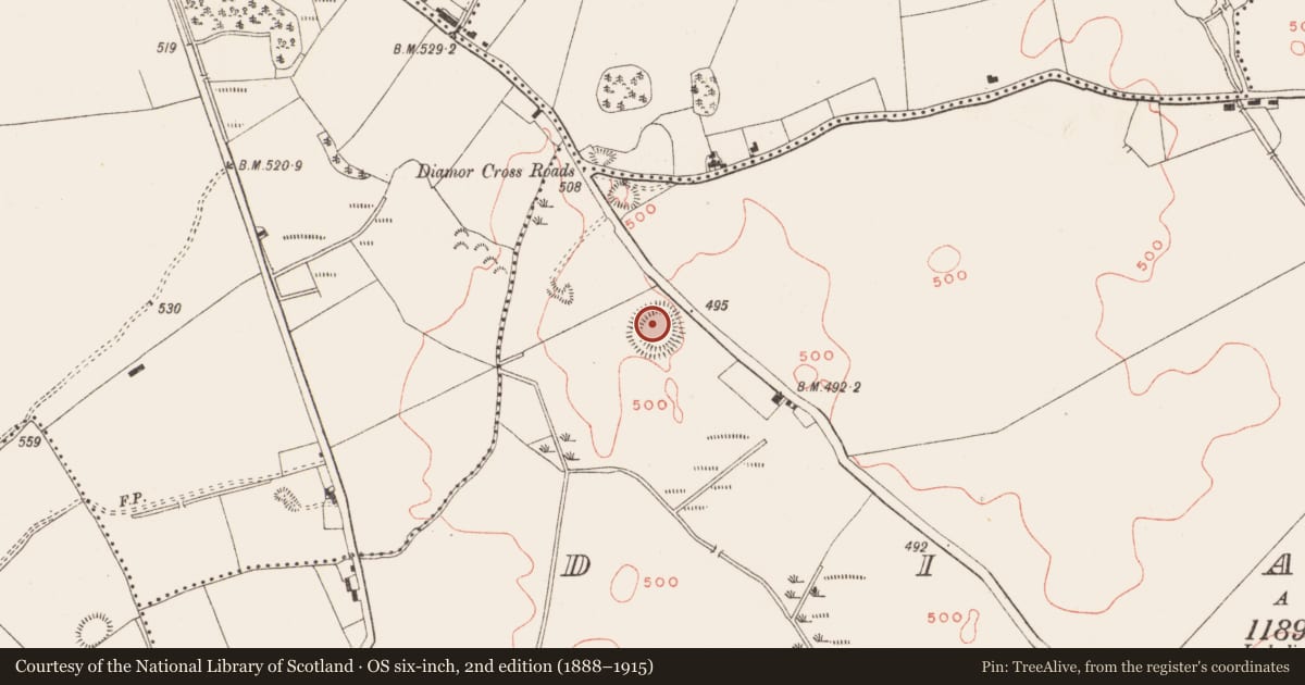 Ordnance Survey six-inch map, 2nd edition (1888–1915) covering the location of House - indeterminate date, Diamor, County Meath, with a pin at the register's coordinates
