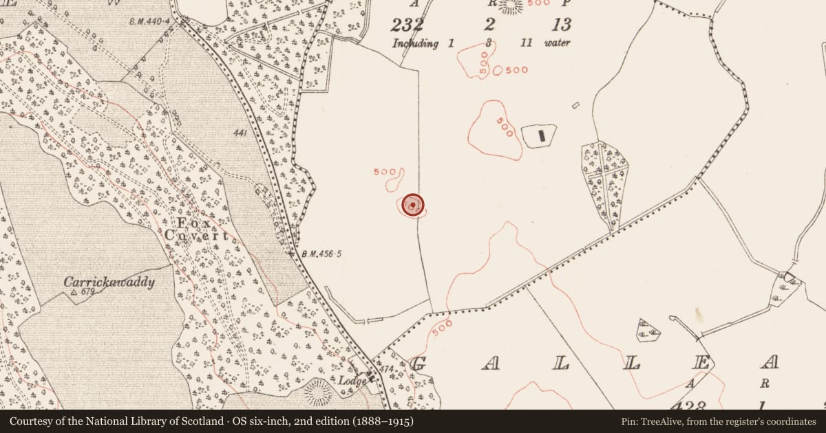 Ordnance Survey six-inch map, 2nd edition (1888–1915) covering the location of Ringfort - rath, Ballynamona, County Meath, with a pin at the register's coordinates