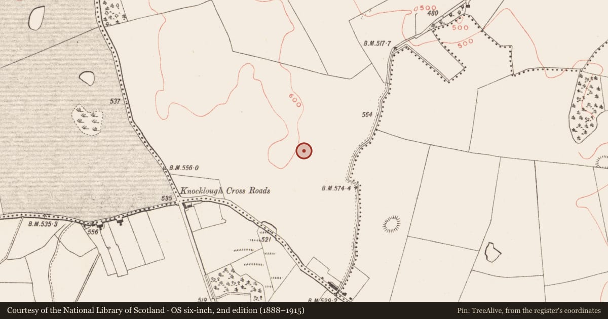 Ordnance Survey six-inch map, 2nd edition (1888–1915) covering the location of Barrow - ditch barrow, Galleastown, County Meath, with a pin at the register's coordinates