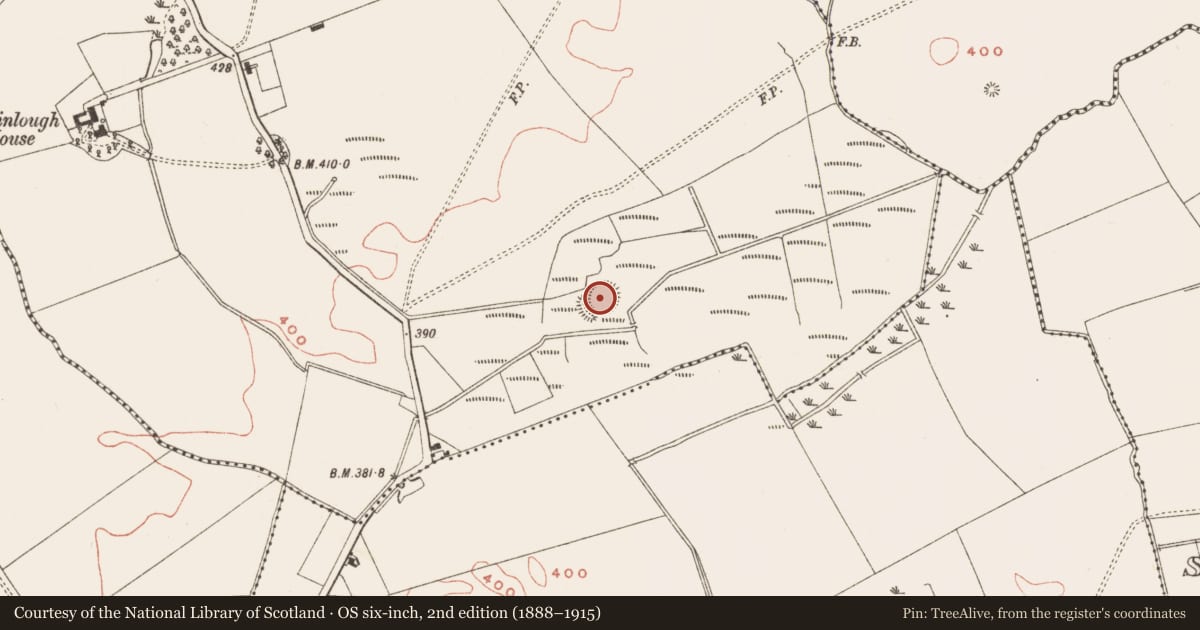 Ordnance Survey six-inch map, 2nd edition (1888–1915) covering the location of Barrow - unclassified, Ballinlough Little, County Meath, with a pin at the register's coordinates