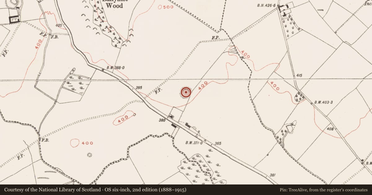 Ordnance Survey six-inch map, 2nd edition (1888–1915) covering the location of Ringfort - rath, Ballyhist, County Meath, with a pin at the register's coordinates